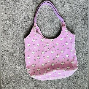 Purple Cat Print Women's Bag